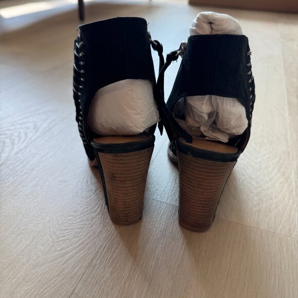 Dolce Vita “Amina” Caged Nubuck Heeled Sandals – Black – Women’s 9.5 - Picture 3 of 6